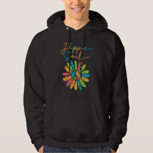 Hippie Soul Peace Flower Retro Floral Hippi Hippy Hoodie