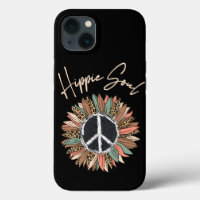 Hippie Soul Peace Sign Sunflower