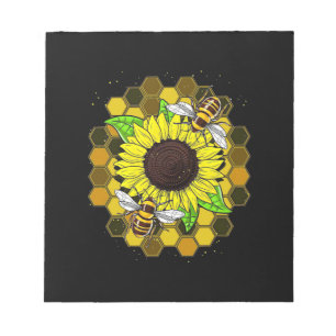 Hippie Sunflower Bees Notepad