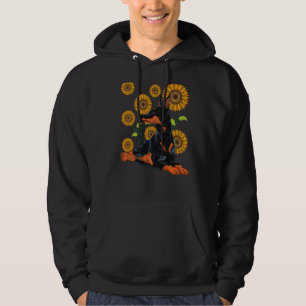 Hippie Sunflower Dog Pet Owner Animal Floral Dobe Hoodie