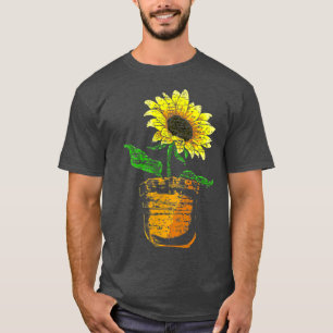 Hippie Sunflower Flower Blossom Cute Pocket Sunflo T-Shirt