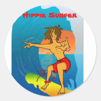 Hippie Surfer sticker