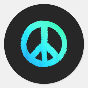 Hippie Symbol Anti-war Logo Peace Sign  Classic Round Sticker
