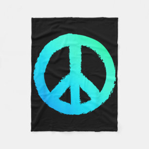 Hippie Symbol Anti-war Logo Peace Sign Fleece Blanket