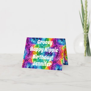 Hippie Tie Dye Birthday Card