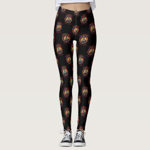 Hippie Tie Dye Cat Lovers Peace sign Customise  Leggings