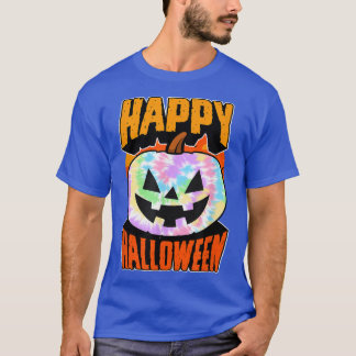 Hippie Tie Dye Happy Halloween Party Jack O Lanter T-Shirt