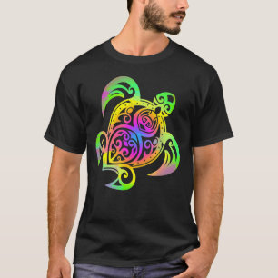 Hippie Tie Dye Psychedelic Sea Turtle Tribal T-Shirt
