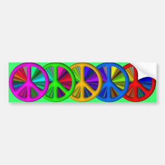 Hippie Trippy Peace Sign Bumper Sticker