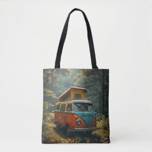 Hippie Van All-Over Print Tote Bag