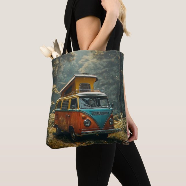 Hippie Van All-Over Print Tote Bag (Close Up)