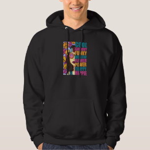 Hippie Woman Groovy Chick Pop Aesthetic 70s Retro Hoodie