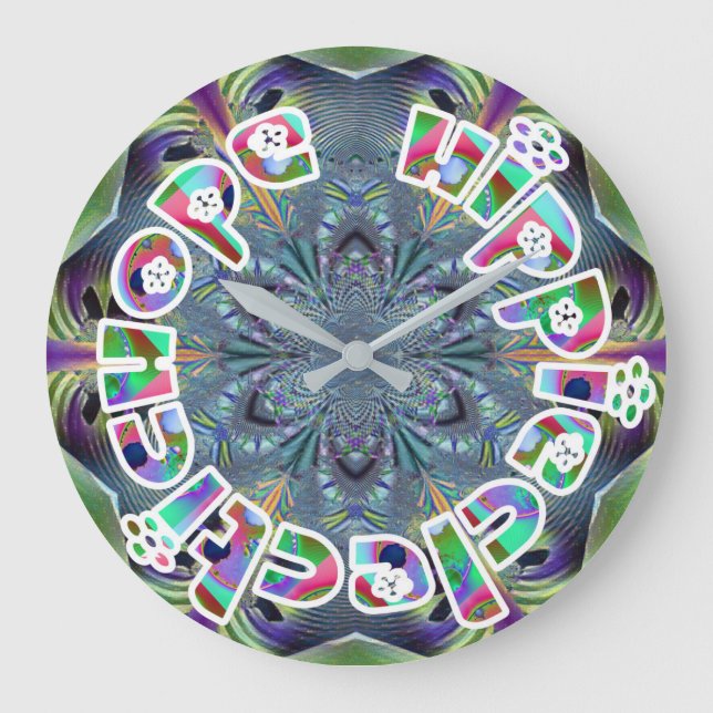 HippieClecticHope APL 20-13 Fractal Large Clock (Front)