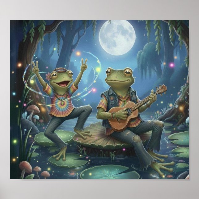 HippieFrogMusician2 Poster (Front)