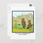 Hippies: Yak cartoon Postcard (Front/Back)