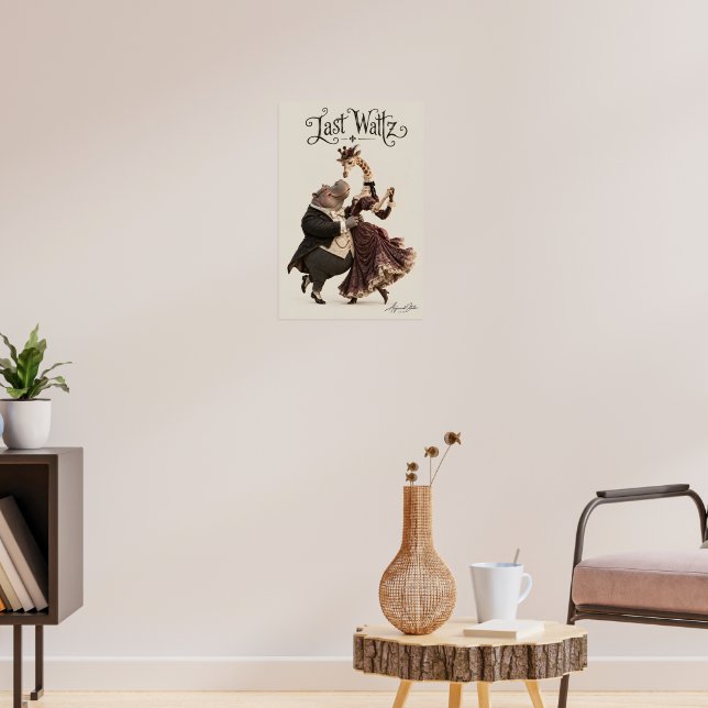 Hippo and Giraffe Dance Poster (Living Room 3)