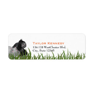 Hippo and Gorilla in the Grass Return Address Label
