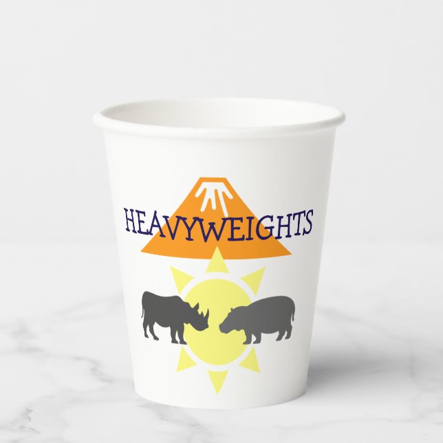 Hippo and Rhino Paper Cups (Front)