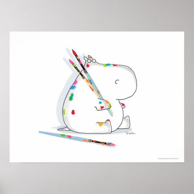 HIPPO ARTIST poster by Sandra Boynton (Front)