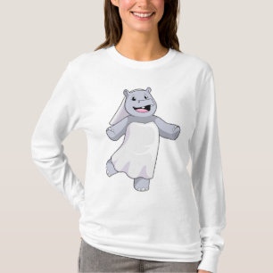 Hippo as Bride with Veil T-Shirt