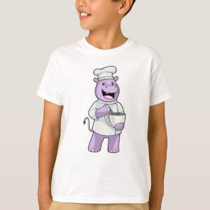 Hippo as Chef with Bowl T-Shirt