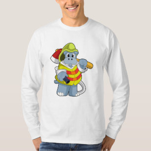 Hippo as Firefighter with Axe T-Shirt