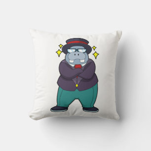Hippo as Groom with Suit.PNG Cushion