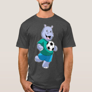 Hippo as player with Soccer T-Shirt