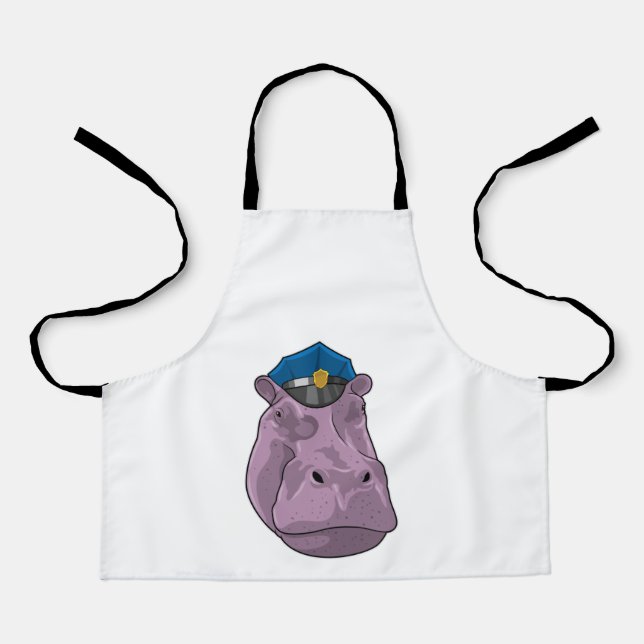 Hippo as Police officer Police Apron (Front)