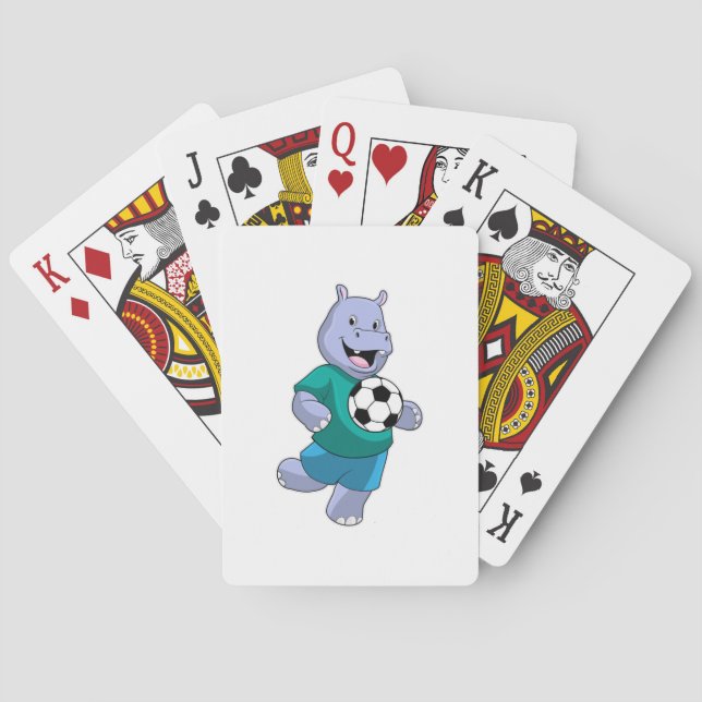 Hippo as Soccer player with Soccer Playing Cards (Back)