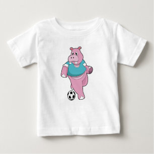 Hippo as Soccer player with Soccer.PNG Baby T-Shirt