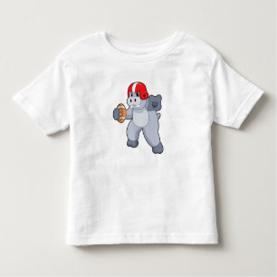 Hippo at Football Sports Toddler T-Shirt