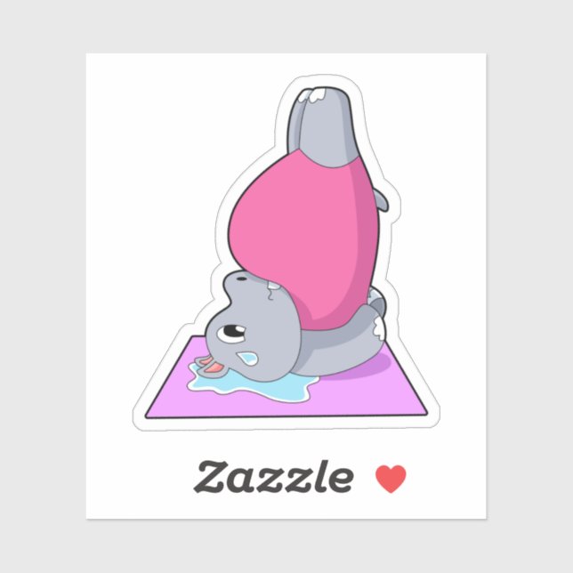 Hippo at Yoga Fitness (Sheet)