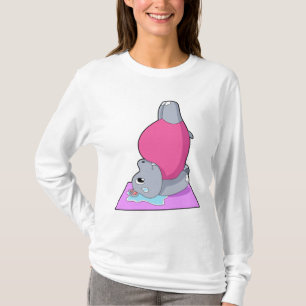 Hippo at Yoga Fitness T-Shirt