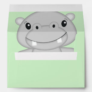 Hippo Baby Shower Envelope