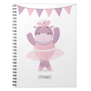 Hippo Ballerina Notebook