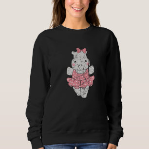 Hippo Ballet Hippos Dancing Hippopotamus Animal Sweatshirt