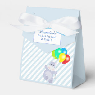 Hippo Balloons Adventure Birthday Party Favour Box