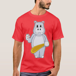 Hippo Baseball Baseball bat T-Shirt