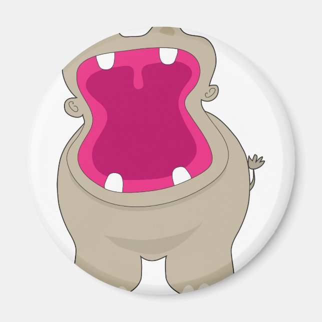 Hippo Big Mouth Magnet (Front)