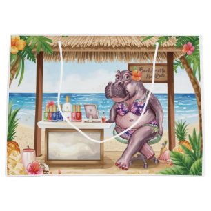 Hippo Bikini Salon Sign for Bachelorette Party Large Gift Bag