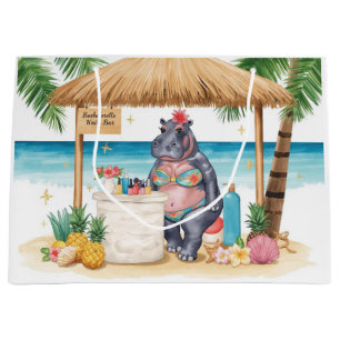 Hippo Bikini Salon Sign for Bachelorette Party  Large Gift Bag