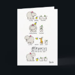 HIPPO BIRDIE CARD<br><div class="desc">A Boynton Classic. An unpretentious hippo,  birdie,  and two ewe make for what is,  rumour has it,  the bestselling birthday card ever. Over ten million copies sold. (!)</div>