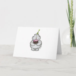 Hippo Birthday - Happy Birthday Card
