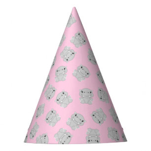 Hippo Birthday Party Pink Hat