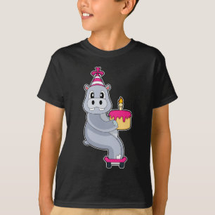 Hippo Birthday Skateboard T-Shirt
