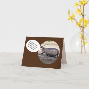 Hippo Birthday To You  Card/personalise Card