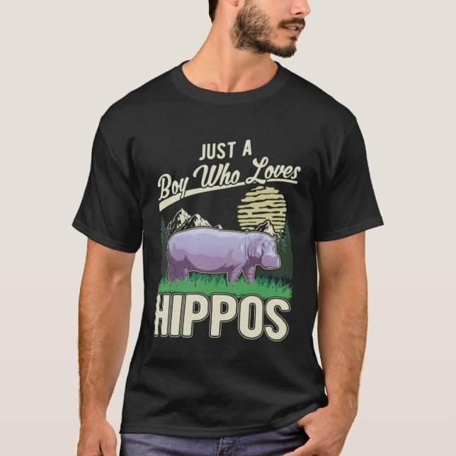 Hippo Boy Hippopotamus Hippo  1 T-Shirt (Front)