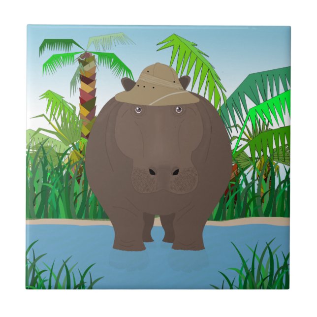 Hippo Ceramic Tile (Front)