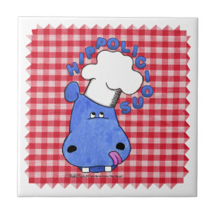 Hippo Chef Hippolicious Ceramic Tile